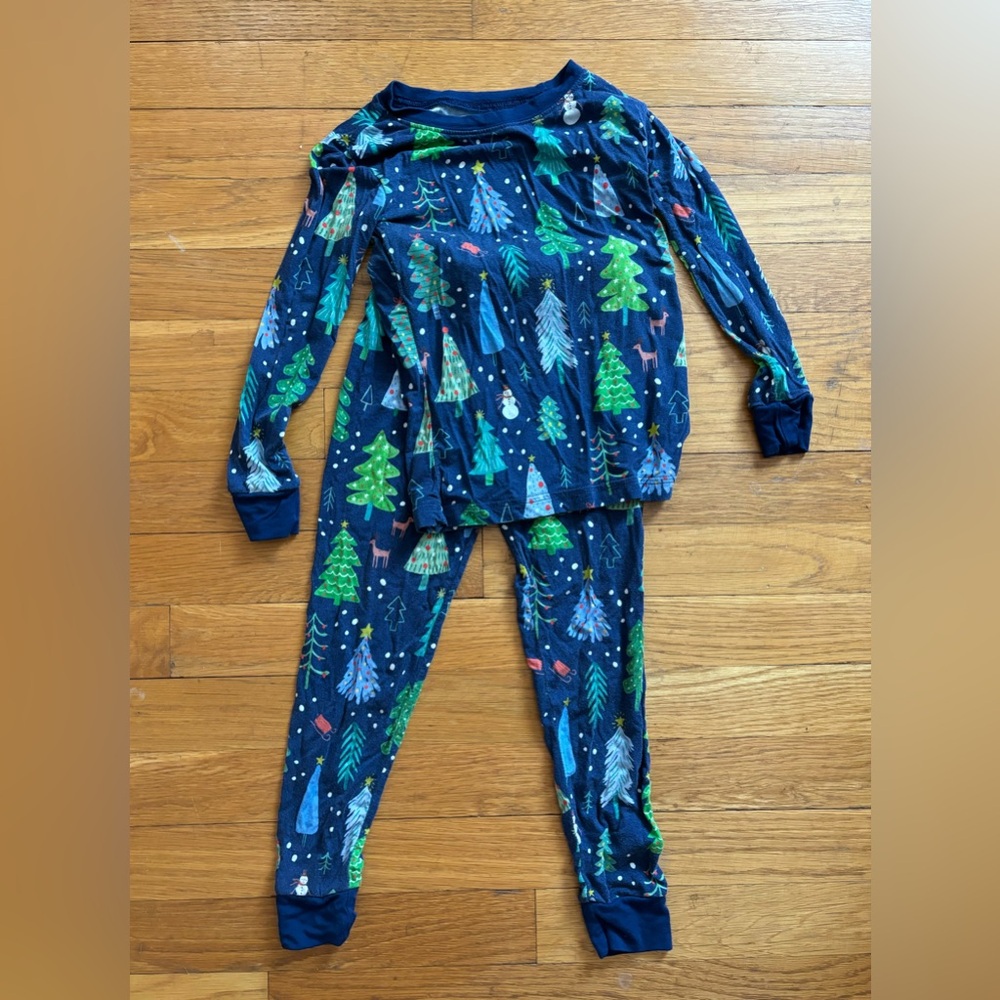 Little Sleepies 3T Blue Merry & Bright